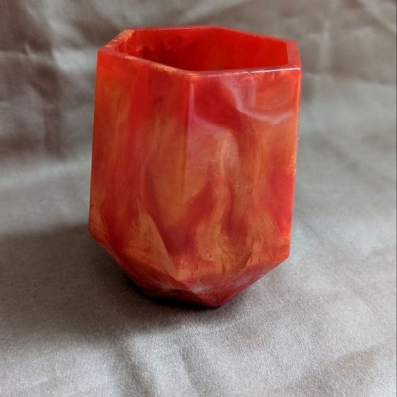 Hand Crafted Other - Firey Red and Orange Make-up Brush Holder